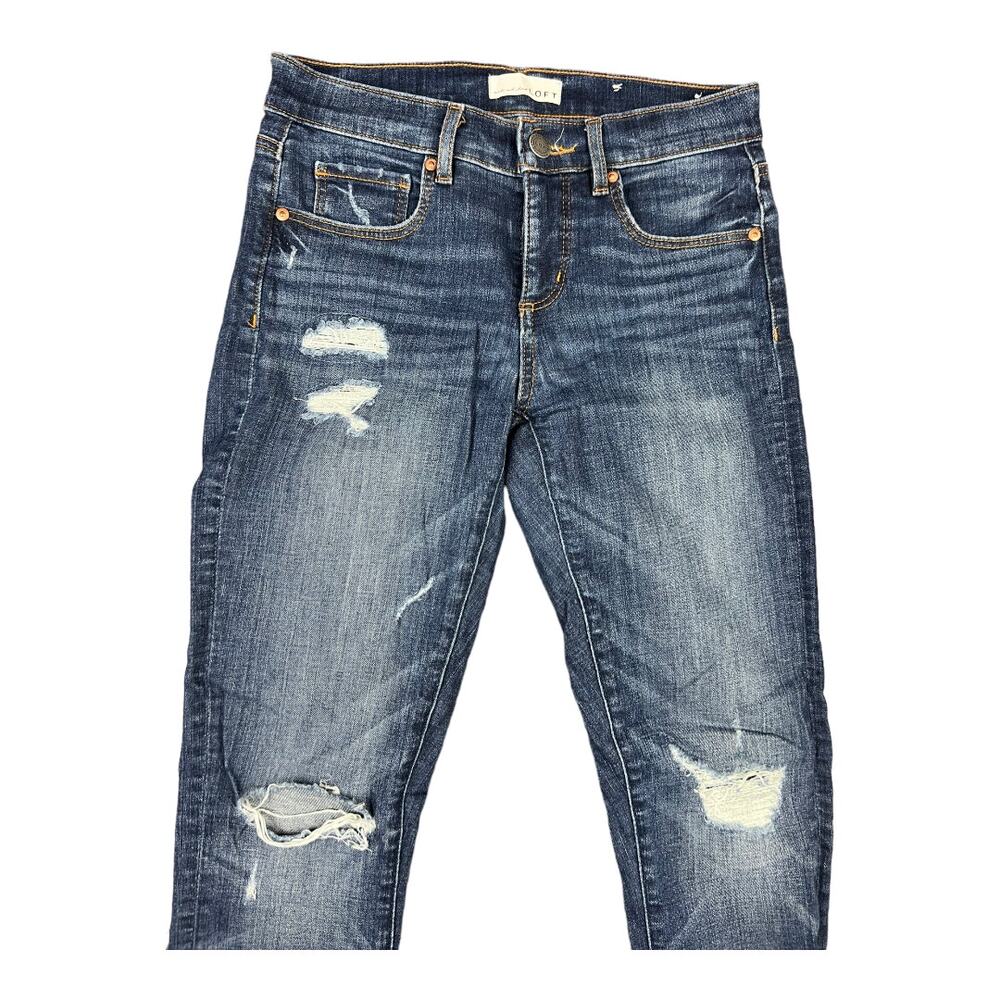 LOFT Modern Skinny Jeans sz 25 0 Womens XS Distressed - Picture 3 of 7